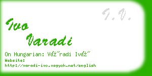 ivo varadi business card